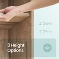 thumbnail image 6 of LEDREM 5-Tier Adjustable Bookcase, Open Bookshelf, Storage Shelf Organizer, 22lb Capacity per Shelf, for Home, Office Camel Brown, 6 of 6