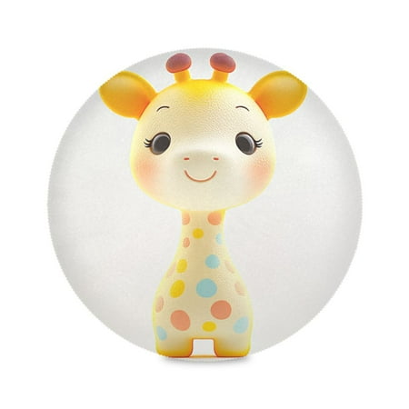 

15.4inch Round Placemats DIY Printing Design Suitable for Kitchen Table Party Decoration Cute Giraffe
