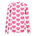 thumbnail image 4 of Penkiiy Valentine's Day Women Long Sleeve Crewneck Sweaters Heart Print Casual Pullover Sweatshirt L White, 4 of 7