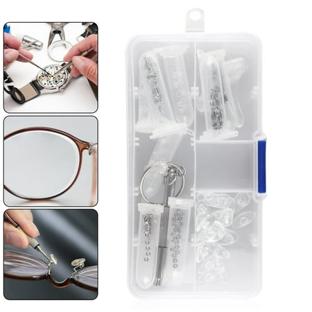 TSV Screw Nut Nose Pad Optical Repair Tool Set Eye Glass Repair kit With Screws- Sunglass Reading Prescription -