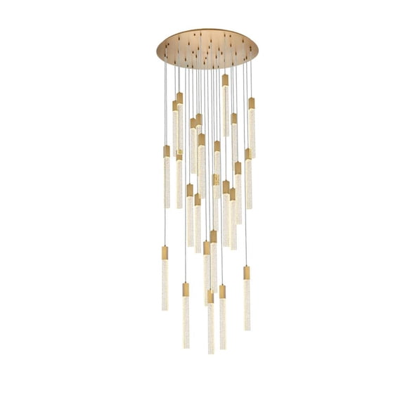 Weston 25 lights pendant in satin gold