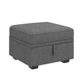 thumbnail image 4 of HONBAY Ottoman with Storage for Modular Sectional Sleeper Sofa, Linen Grey, 4 of 5
