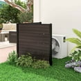 thumbnail image 2 of Costway 2 PCS 48" L x 46" H Air Conditioner Fence Outdoor Privacy Fence Screen Brown, 2 of 9