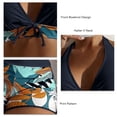 thumbnail image 3 of Swimsuit, Print Pattern Bikini Halter Neck  for Pool White,Black,Light Green,OD Green,Dark Green, 3 of 5