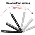 thumbnail image 1 of Peine de cuchillo de estilo de práctica de mariposa de acero inoxidable plegable ZefeiWu 8390614877153, 1 of 1