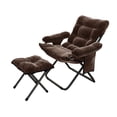 thumbnail image 4 of Silla Perezosa con Silla de Ocio Otomana Plegable con Reposabrazos con Sillón de Almacenamiento, Sofá Reclinable para Oficina Y Dormitorio Marrón, 4 of 8