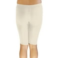 thumbnail image 3 of Vivian's Fashions Legging Shorts - Biker Length, Misses Size (Ivory, S), 3 of 3