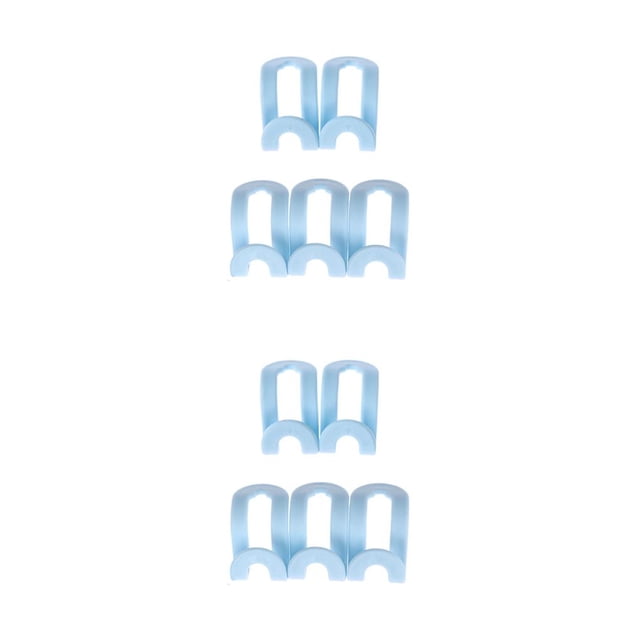 bedienty 5pcs Multi -function Wardrobe Space -saving Hanger Hook Coat Hook Plastic Closet Stack Hanger Rack Storage Wardrobe Organizer Blue 2Set