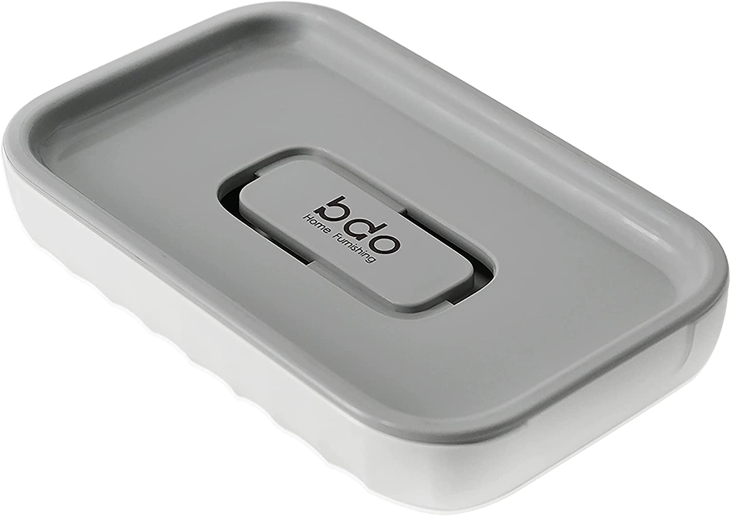 Bathroom Soap Dishes with Drainage Soap Holder 2Layer White & Gray