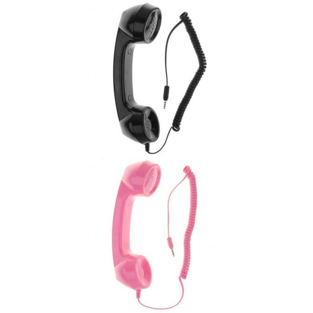lionlar 2 Pieces 3.5mm Vintage Phones Telephone Handset Smartphone Receiver Earphone