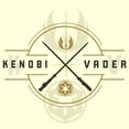 thumbnail image 2 of Men's Star Wars: Obi-Wan Kenobi Vader and Kenobi Lightsaber Crest Graphic Tee Beige / Saber Cross 3X Large, 2 of 4