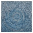 thumbnail image 3 of Safavieh Ikat Collection IKT635A Handmade Ivory and Blue Premium Wool Square Area Rug (4' Square), 3 of 5