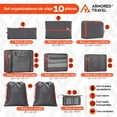 thumbnail image 2 of Organizadores de viaje para maletas bolsas organizadoras paquete 10 piezas esenciales para viaje útil para set de maletas 28” 24” y 20” Travel organizer Armored Travel, 2 of 8