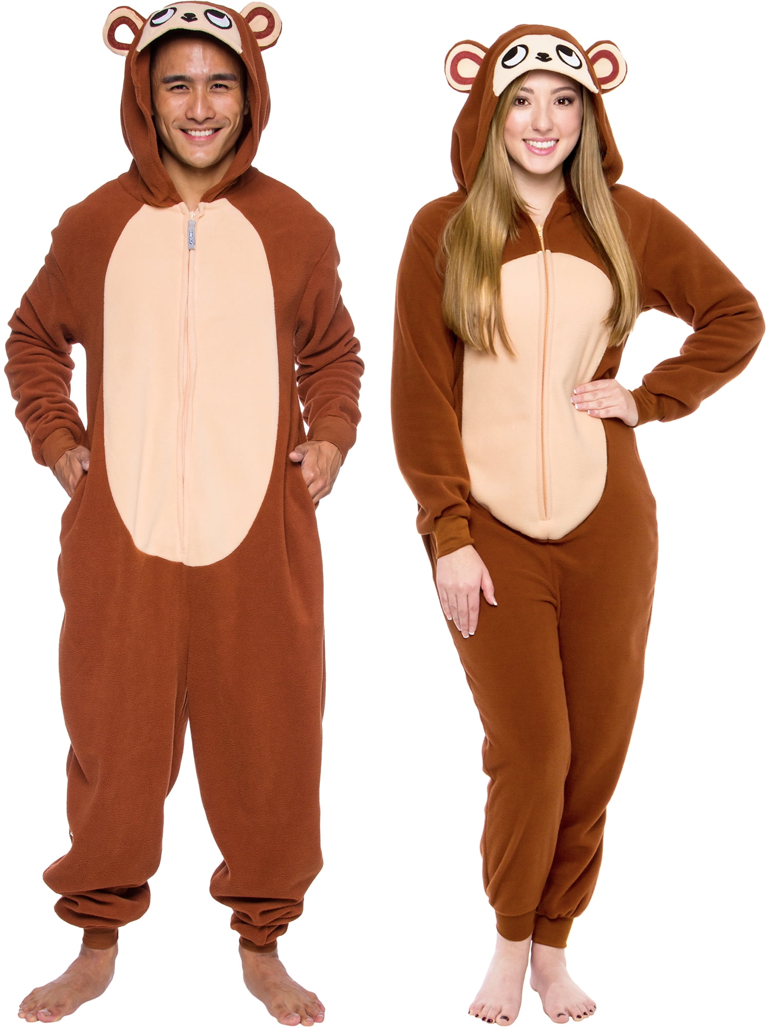 Silver Lilly Slim Fit Animal Adult One Piece Cosplay Monkey Costume (Brown, Medium)