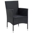 thumbnail image 2 of vidaXL Garden Dining Chairs 4 pcs Poly Rattan Black, 2 of 5