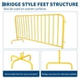 thumbnail image 1 of EDTara Steel Interlocking Barricade, Heavy-Duty Metal Barrier with Rust-Proof Coating, Removable Bridge Feet, Tool-Free Setup, Ideal for Outdoor Events and Construction, 1 of 7