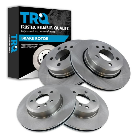 TRQ Front & Rear Brake Rotors Set Fits Select 2004-2010 BMW X3