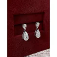thumbnail image 2 of 4Ct Pear Cut Lab Created Diamond Women's Wedding Drop Dangle Earrings 14k White Gold Plated, 2 of 2