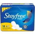 thumbnail image 2 of STAYFREE Maxi Pads Regular With Wings 18 Each (Pack of 4), 2 of 5