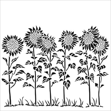 UPC: 0842254018635 | The Crafter s Workshop Stencil  12  x 12   Sunflower Meadow