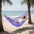 thumbnail image 5 of Hanging Hammock Portable Travel Camping For Outdooor Beach Camping Hiking Nautical-themed Purple Background, 5 of 8