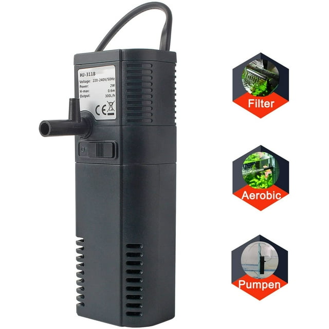 Aquarium Filter Internal Filter Internal Filter Pump With Spray Rod For Fish Tank 300l (300l / H 2w)