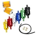 thumbnail image 4 of 8mm Motorbike CNC Aluminum Filter Element Reusabl Cleanable Fuel Filter Oil Line, 4 of 6