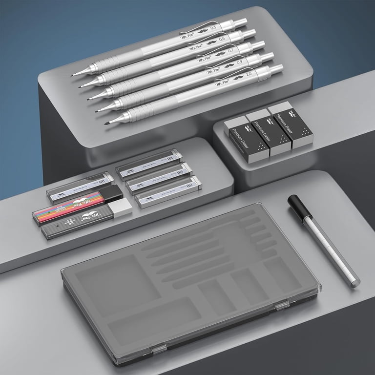 Mr. Pen Mechanical Pencil Set, 5 Sizes, 0.3-2mm, Sketching