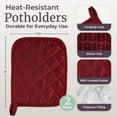 thumbnail image 3 of Somerset Home Pot Holder Set With Silicone Grip, Quilted And Heat Resistant Set of 2, 3 of 8
