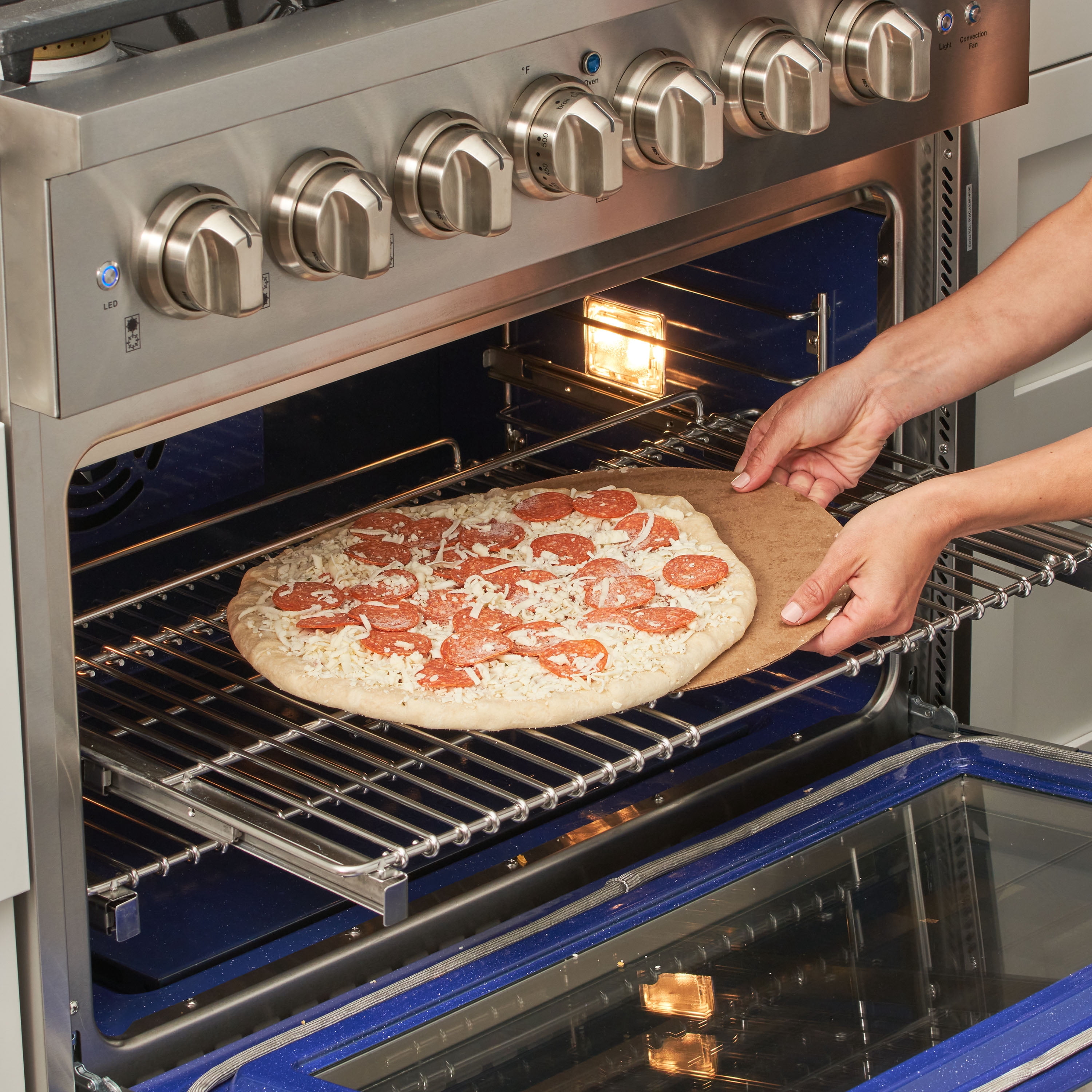 Marketside Take and Bake Pizza, Large, Cheese-Stuffed Crust Pepperoni, 46 oz