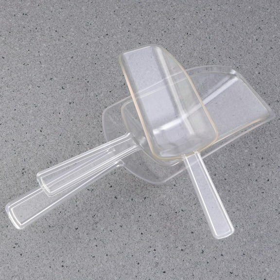 AURARMLET 3Pcs Lightweight Clear Plastic Scoop Multi Purpose Measuring Cup for Ice Cream