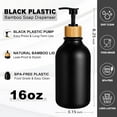 thumbnail image 4 of Black Soap Dispenser, 2 Pack Hand Soap Dispenser Bathroom with Bamboo Pump, Plastic Hand and Dish Dispenser Set for Kitchen, Refillable Liquid Soap and Lotion Dispensers Bottle, 4 of 5