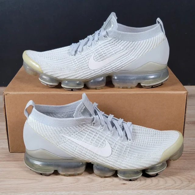 Ni - ke Ni - ke Air Vapormax Flyknit 3 Shoes Mens Size 11 Platinum Running AJ6900-102