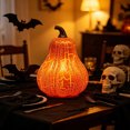 thumbnail image 4 of Halloween Cracked Pumpkin Night Lights, Plastic Pumpkin Lantern Desktop Decor and Party Props, Halloween Bedside, Shelf Decorations, 4 of 6
