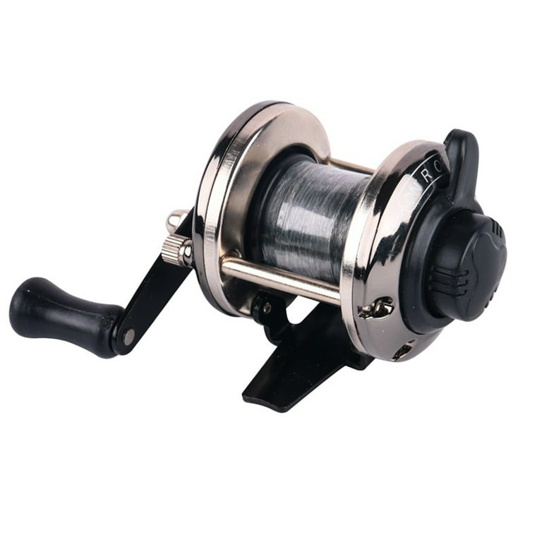 Winter Mini Trolling Ice Fishing Reel Spinning Wheel Fish Tackle Tool with  Line - Metal Spool for Freshwater and All Season Fishing 