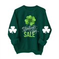 thumbnail image 1 of Nouveau & Tendance! FUNUONY T-Shirt de la Saint-Patrick Mode Décontractée Imprimé Floral Col Rond Manches Longues Chandail en Molleton Vert Menthe m, 1 of 2