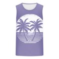 thumbnail image 4 of Generic Big and Tall Tank Tops for Men Sunset Coconut Print Graphic Sleeveless Tee Shirts Summer Loose Beach Vacation Pullover, 4 of 4