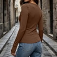 thumbnail image 5 of Auralook Women V‑Neck Long Sleeve Thermal Tops Ladies Base Layer Undershirt for Winter Cold Weather with Thumb Holes, 5 of 9