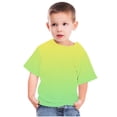 thumbnail image 4 of Odeerbi Toddler Kids Boys Girls Gradient Tops Short Sleeve T-shirt Summer Funny Graphic Shirts 3-14 Years Green, 4 of 5