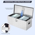 thumbnail image 2 of 36-In Truck Bed Tool Box Heavy-Duty Aluminum with Sliding Shelf Lockable Diamond Plate Toolbox for Pickup RV Trailer with 2 Small Box Silver, 2 of 7