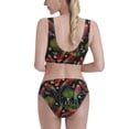 thumbnail image 5 of High Waisted Bikini Sets For Women, Artistic Cute Parrot Plant Flower Swimsuits Tummy Control, Two Pieces Bathing Suit, 5 of 8