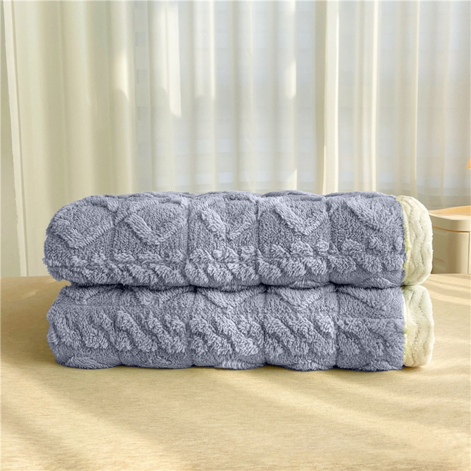 Hmgxay Milk Flannel Mattress, Plush Thickened Bed Mat, Cozy Non-Slip Futon Cushion, Warm and Soft Bedding Pad(35.4x78.7 Inches)