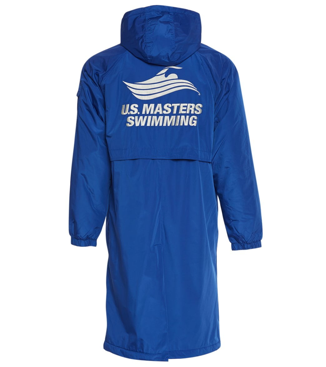 U.s. Masters Swimming Usms Comfort FleeceLined Swim Parka (Large, Royal Blue / White Logo