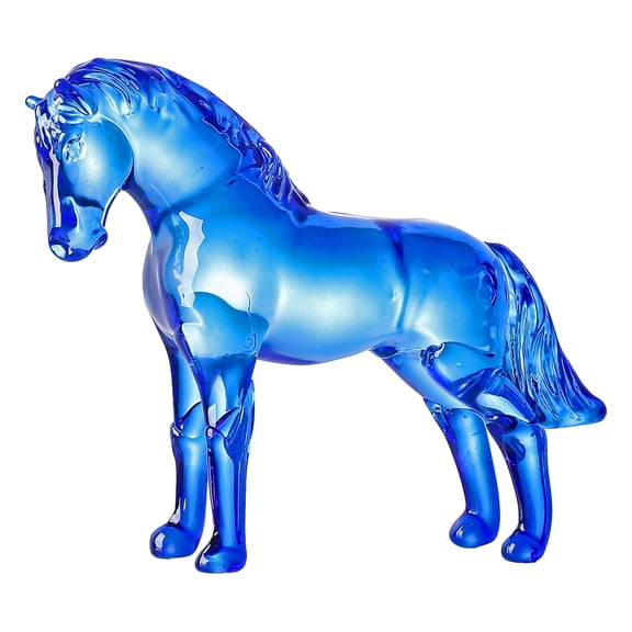 Ruanlalo Faux Crystal Horse Figurine Small Clear Horse Statue Collectible Animal Sculpture for Living Room Home Office Desk Decor