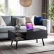 thumbnail image 1 of Mesa de Café Elevable MDF Color Negro con Almacenamiento Interno, Mesa de Centro negro M, 1 of 8