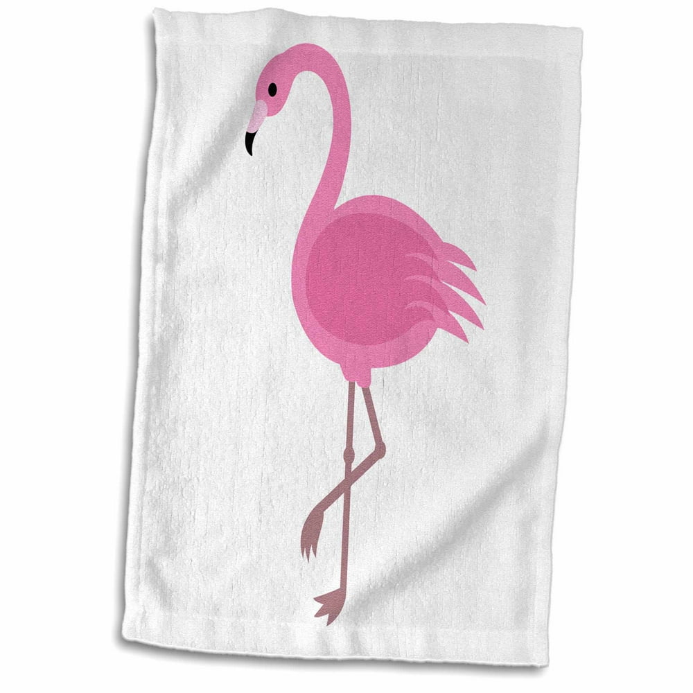 3dRose Pink Flamingo Towel, 15 by 22inch