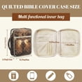 thumbnail image 5 of FOR U DESIGNS Deer Cross Pattern Bible Cover Case with Handle Quilted Protective Church Organizer Holder Bag Christian Bible Accessories for Bible Study/Daily Use, 5 of 7