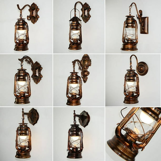Lámpara de pared de queroseno Vintage, linterna antigua, lámpara de pared para pasillo, bar, restaurante, lámparas decorativas de arte de ocio con personalidad