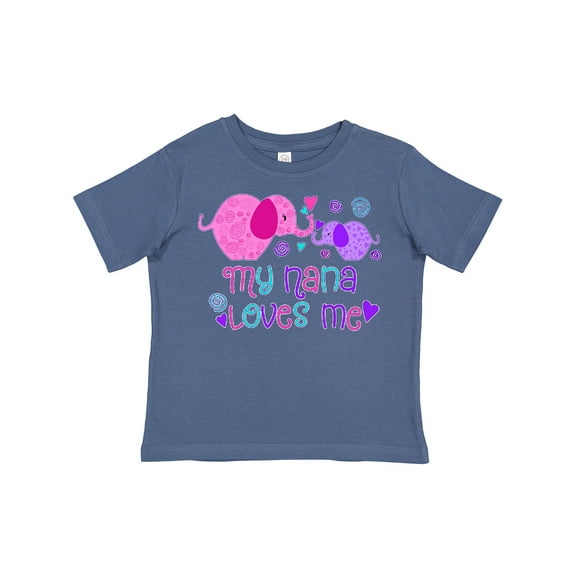 Inktastic My Nana Loves Me- Cute Elephants Boys or Girls Toddler T-Shirt