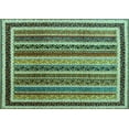 thumbnail image 1 of Ahgly Company Indoor Rectangle Abstract Turquoise Blue Contemporary Area Rugs, 2' x 4', 1 of 4